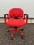 1980s swivel office chair on casters, wool seat, lacquered metal frame, Steelcase edition Seat height adjustable from 45cm...