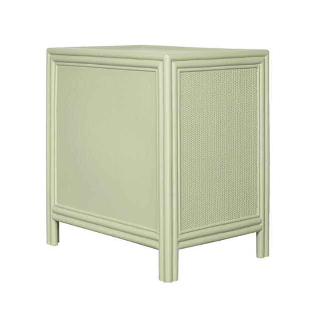Wood Bermuda One-Drawer Nightstand - Celery Green For Sale - Image 7 of 9