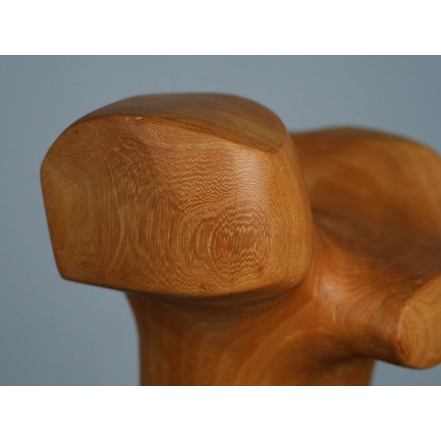 Wood Biomorphic Modernist Sculpture in Carved Wood, Netherlands, 1970s For Sale - Image 7 of 9