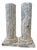 Grand Fluted Verde Alpi Marble Columns on Stepped Bases, Set of 2 For Sale