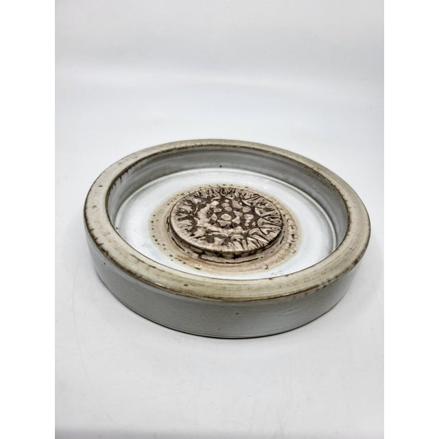 Mid-Century Modern Stoneware Trinket Tray in the style of Jacques Pouchain, France, 1950 For Sale - Image 3 of 11