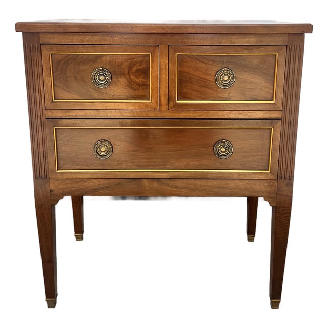 French 19th Century Louis XVI Solid Walnut Chest of Drawers For Sale