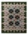 Scandinavian Style Geometric Green and White Wool Kilim Rug For Sale