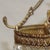 Vintage Brass Ceiling Fixture With Crystal Beads For Sale - Image 4 of 6