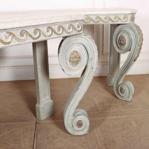 English Painted Console Tables, Set of 2 For Sale - Image 6 of 13