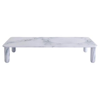 XLarge White Marble Sunday Coffee Table by Jean-Baptiste Souletie For Sale