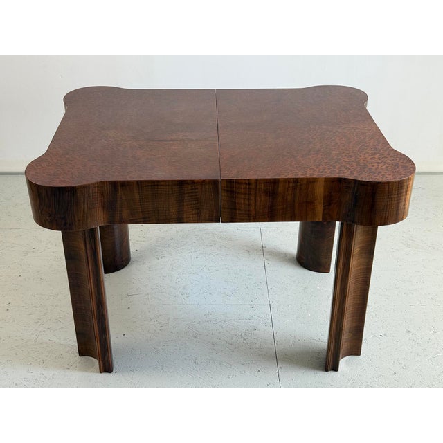 Art-Deco Walnut Folding Dining Table, 1930s For Sale - Image 4 of 12