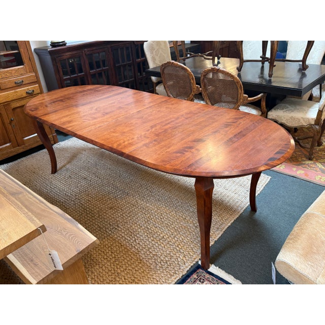 Auburn Traditional Queen Anne Extension Dining Table + Six Dinec Side Chairs, Set For Sale - Image 8 of 12