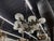 1960s Italian Modern Chrome, Stainless and Glass Chandelier by Oscar Torlasco For Sale - Image 5 of 11