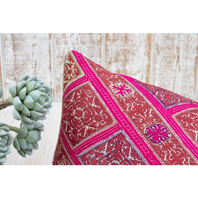 Antique Samali Sindh Silk Pillow For Sale - Image 4 of 9