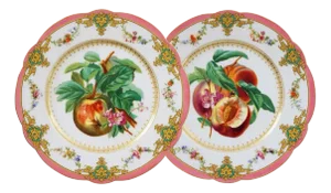 19th Century Old Paris Porcelain Plate - a Pair