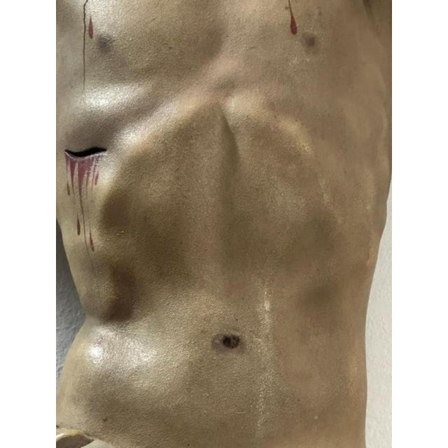 Antique Polychrome Wooden Crucifix, 1890s For Sale - Image 18 of 18