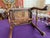 Vintage Walnut Cane Seat Cabriole Leg Spindle Stretcher Piano Bench With Cushion For Sale - Image 10 of 12