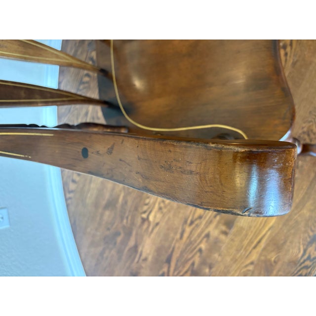 1970s 1970 Virginia House Gold Stenciled Colonial Rocking Chair For Sale - Image 5 of 12