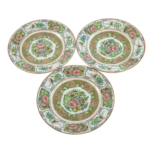 Early 20th Century Chinese Porcelain Plates - Set of 3