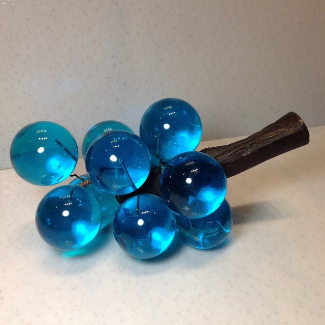 Vintage Blue Lucite Grape Cluster Chairish