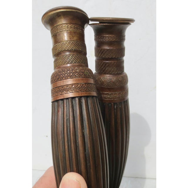 Bronze French Empire Bronze Candlesticks, C. 1830 -a Pair of 2 For Sale - Image 8 of 10