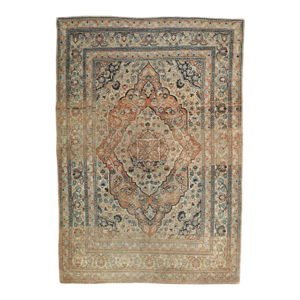 Early 20th Century Handmade Persian Tabriz Haji Jalili Accent Rug