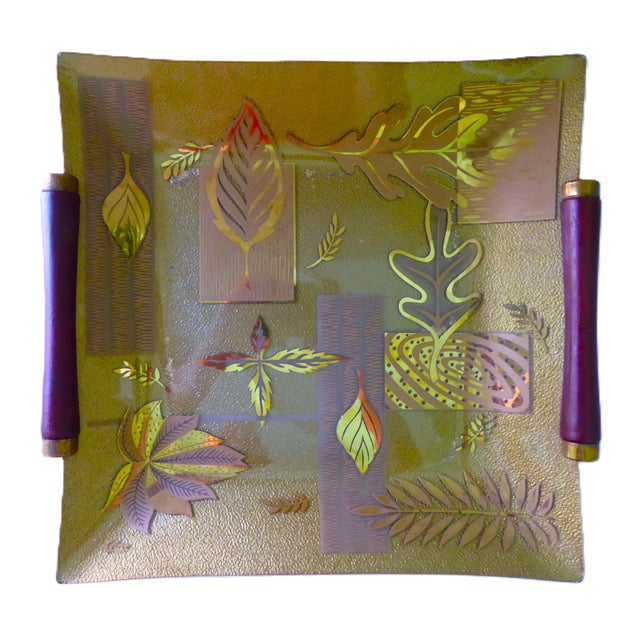 1960s Decorative Mid Century Glass Serving Platters by Georges Briard and Colony - a Pair For Sale In Miami - Image 6 of 13
