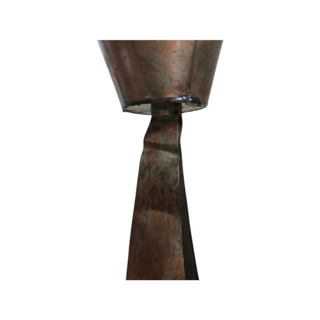 Vintage 1960s Mid-Century Modern Mexico Attributed to Gene Byron Sculptural Candelabra Candle Holder in Copper For Sale - Image 10 of 11