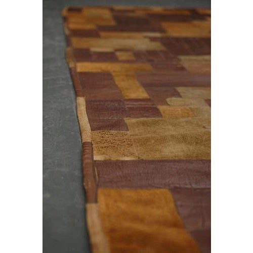Handcrafted Leather Rug, 1960s For Sale - Image 5 of 12