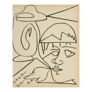 Françoise Gilot The Reader, Original French Mourlot Modernist Lithograph, 1950s Francois Gilot 1951