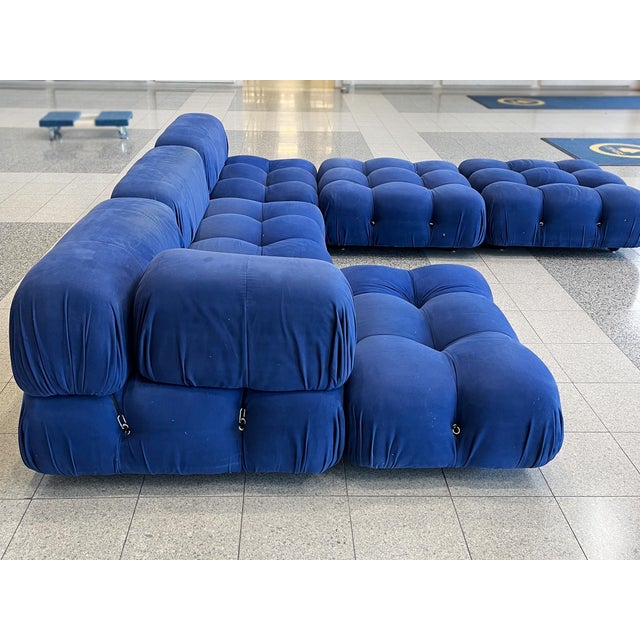 B&B Italia Cobalt Blue Modular Sofa by Mario Bellini for B & B Italia For Sale - Image 4 of 16