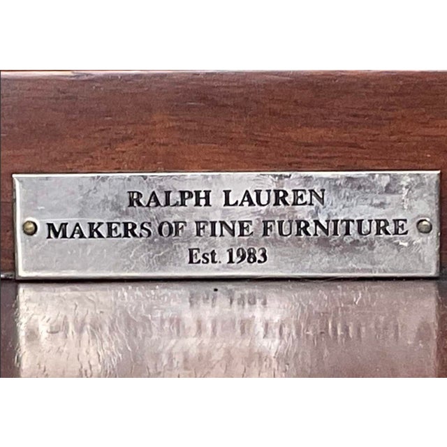 Brown Ralph Lauren “Cannes” French Mahogany & Brass Side Table For Sale - Image 8 of 12