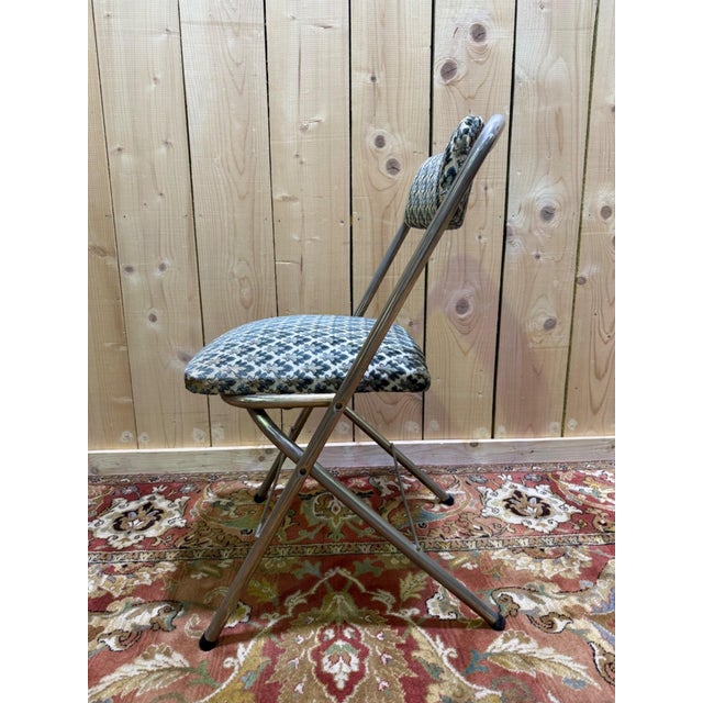 Folding Chairs in Chromed Tubular Metal, 1960, Set of 12 For Sale - Image 6 of 12