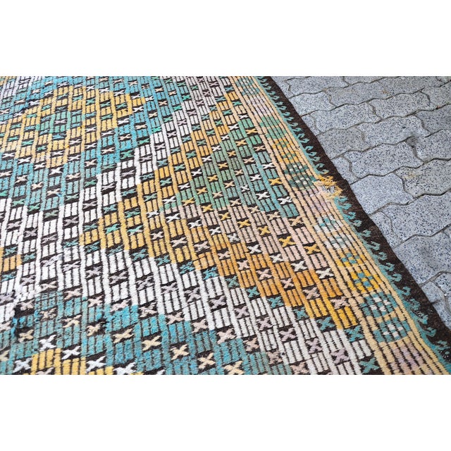 1960s Oversize Turkish Handmade Vintage Rug For Sale - Image 10 of 11