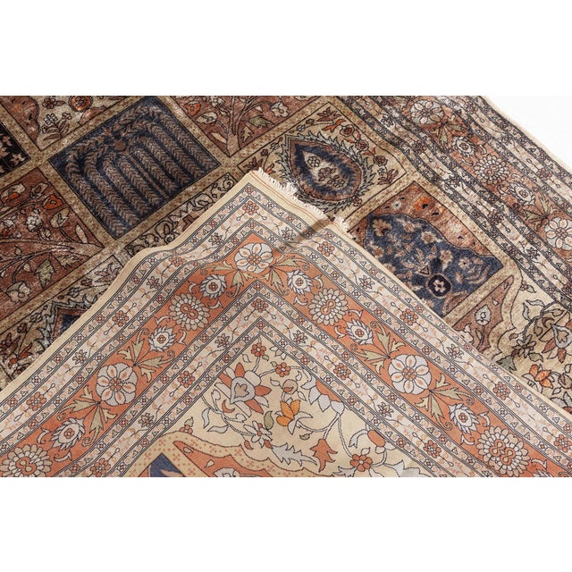 Vintage Egyptian Silk Rug For Sale - Image 4 of 9