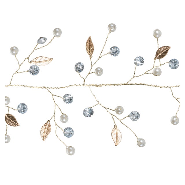 Rustic Pearl Bead Garland (Set of 2) For Sale - Image 3 of 4