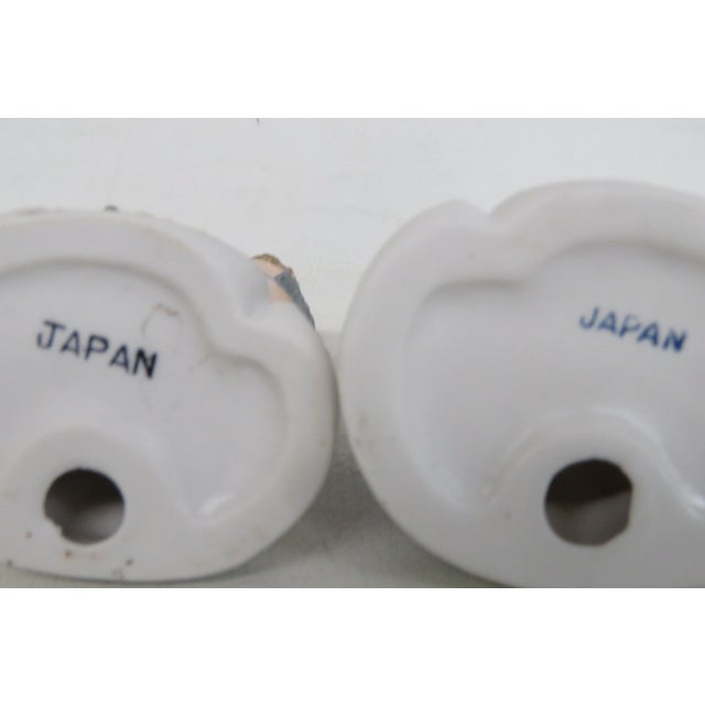 White Rococo Style Porcelain Figurines Pair of 2 Courting Couple Made in Japan 5007b For Sale - Image 8 of 10