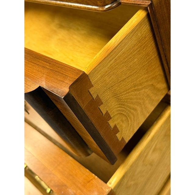 Brown Vintage Pennsylvania House Solid Cherry Block Front Secretary Desk For Sale - Image 8 of 12