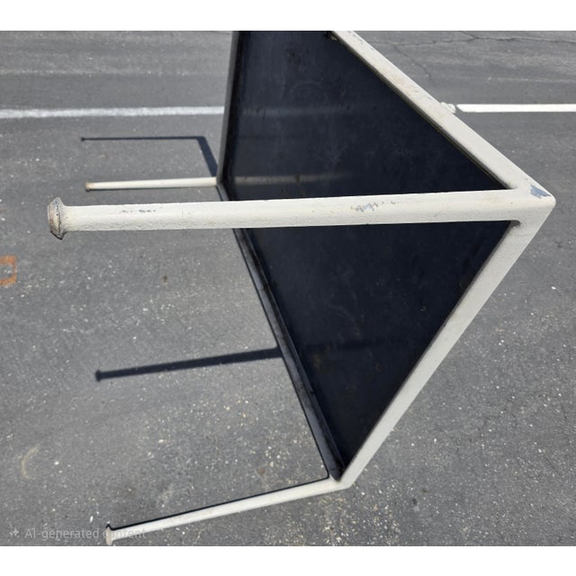 1970s Richard Schultz Style Knoll Aluminum and Yellow Enamel Patio Dining Table For Sale - Image 16 of 18