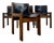 Set of 4 Vintage Franco Vattolo Solaris Leather Dining Chairs for Ibisco For Sale