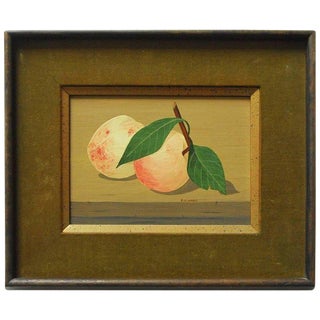 Mid-Century Still Life "Two Peaches" by K.Howard For Sale