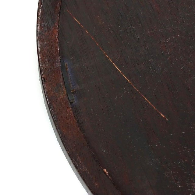 Black Pair of Antique Chinese Reverse Painted Circular Portrait Wall Panels C1920 For Sale - Image 8 of 9