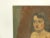French vintage mid century modern oil painting of the side view of a nude women. The painting is a oil on canvas The...