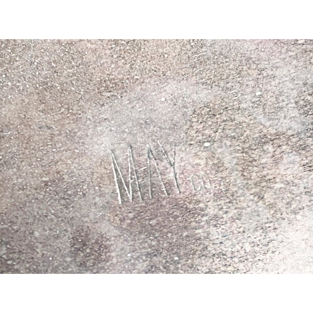 1940s Art Deco Footed Silver Plated Round Serving Bowl For Sale - Image 4 of 5