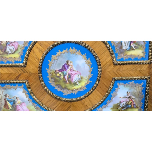 Small Satinwood and Sevres Plaque Cabinet, 1880 For Sale - Image 10 of 14