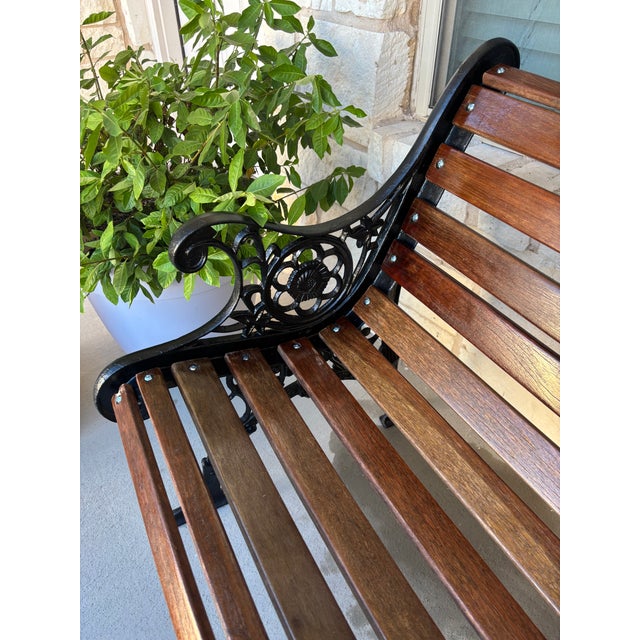 Vintage Victorian Style Bench For Sale - Image 4 of 6
