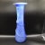 1990s Romanian Blue and White Hand Blown Swirl Vine Vase 16.75" Tall For Sale - Image 5 of 12