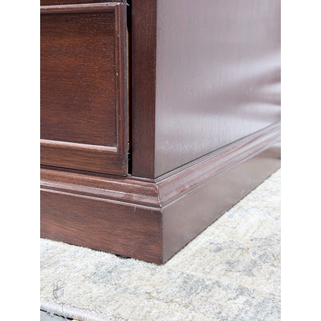 Brown Late 20th Century Sligh Mahogany Traditional File Cabinet Chest For Sale - Image 8 of 10