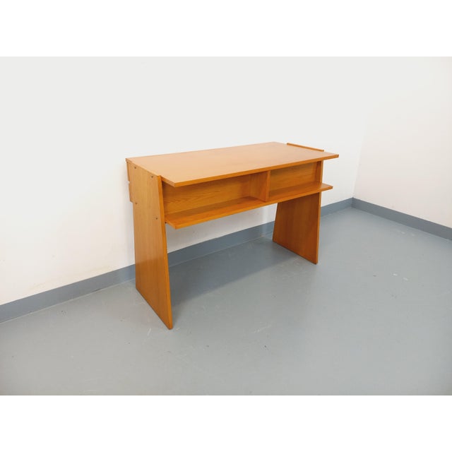 Vintage Double-Sided Trapezoidal Desk in Oak, 1960s For Sale - Image 10 of 18