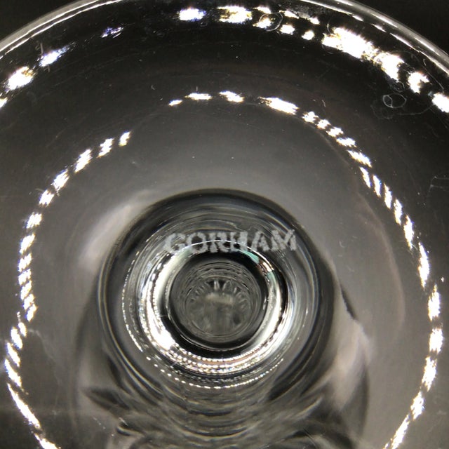 Gorham Trinity Cut Crystal Tulip Bowl Water Goblet-Set of 2 (Look at Photos for Better Appeal) For Sale - Image 9 of 12