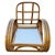 1950s Restored Mid-Century 3/4 Round Pretzel Arm Rattan Lounge Chair Set For Sale - Image 13 of 18