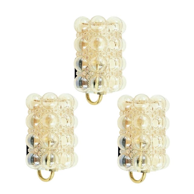 Mid-Century Amber Bubble Glass Wall Light by Helena Tynell for Limburg, Germany, 1960s For Sale - Image 11 of 11
