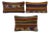 Bohemian Kilim Lumbar Pillow Cover 11'' X 23'' - Set of Two For Sale