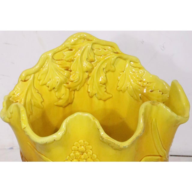 Antique Palissy Ware Majolica Umbrella Stand C. 19th C After Bernard Palissy For Sale - Image 12 of 13
